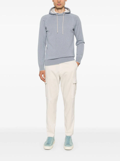 layered cashmere hoodie